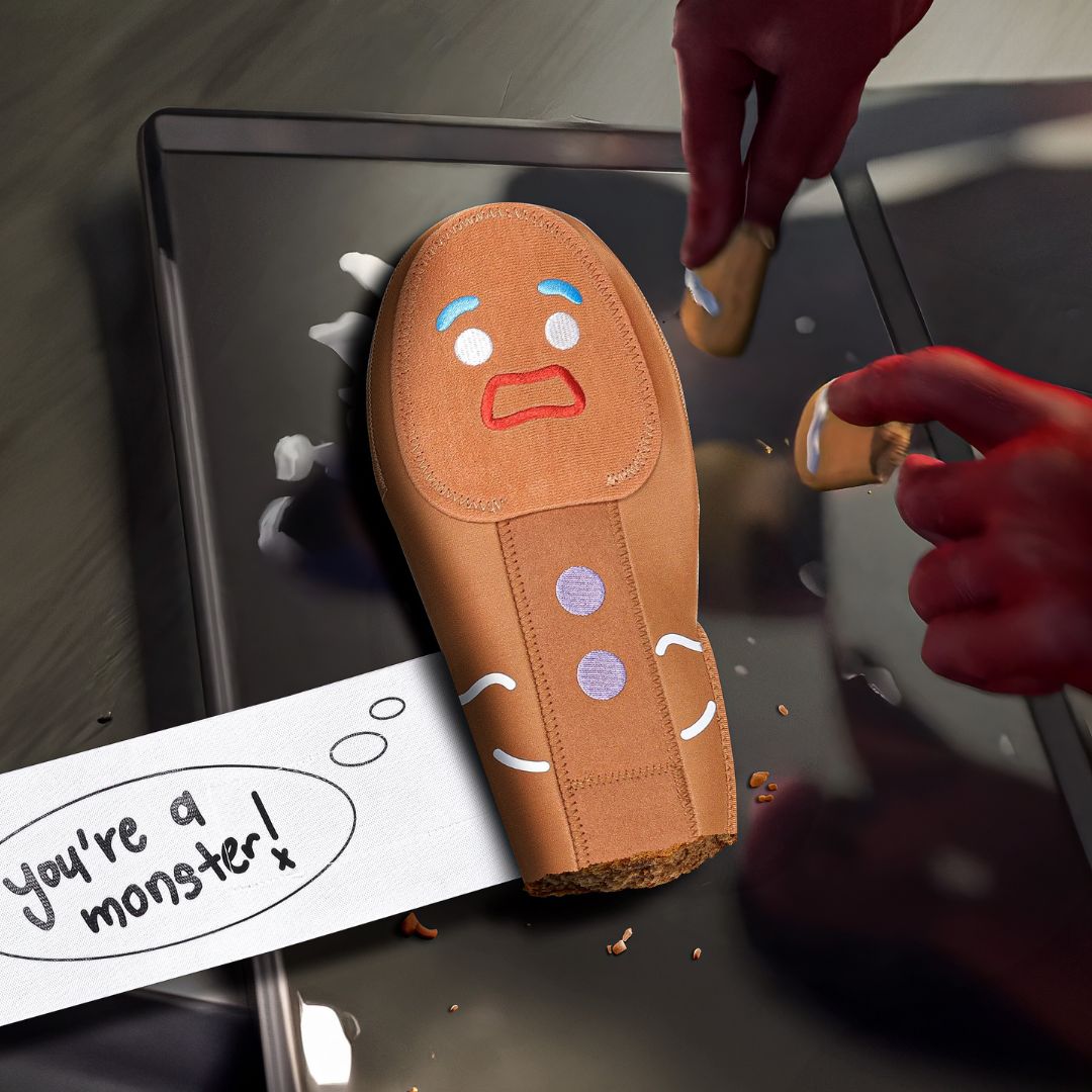 gingerbread man sliding mitt Absolutely Ridiculous innovation for