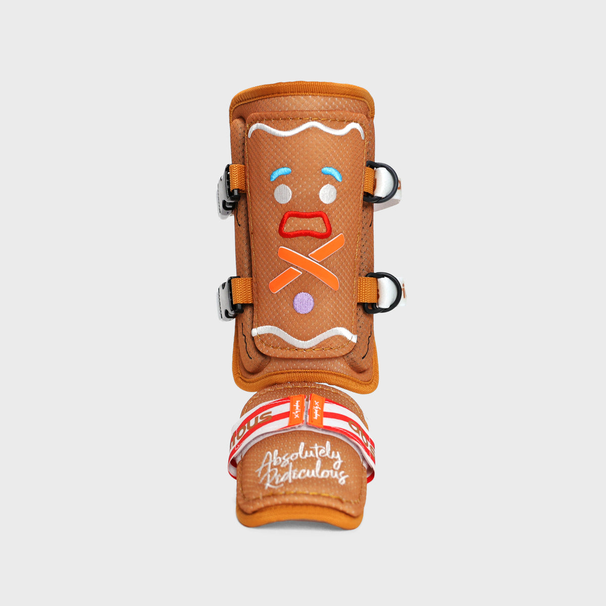 gingerbread man leg guard – Absolutely Ridiculous innovation for Athletes
