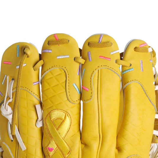Gold Ribbon Childhood Cancer Awareness Softball Glove