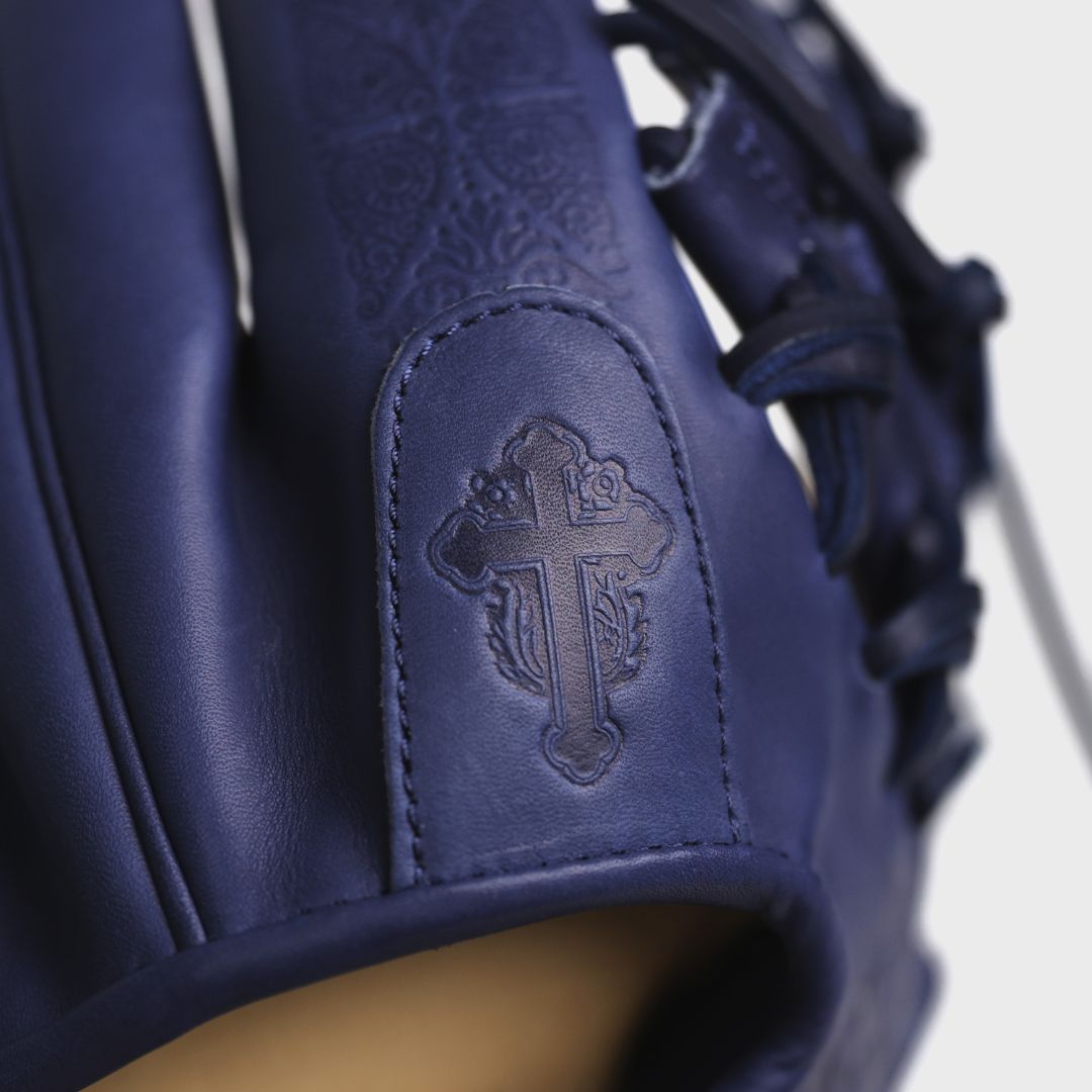 bible glove: navy binding