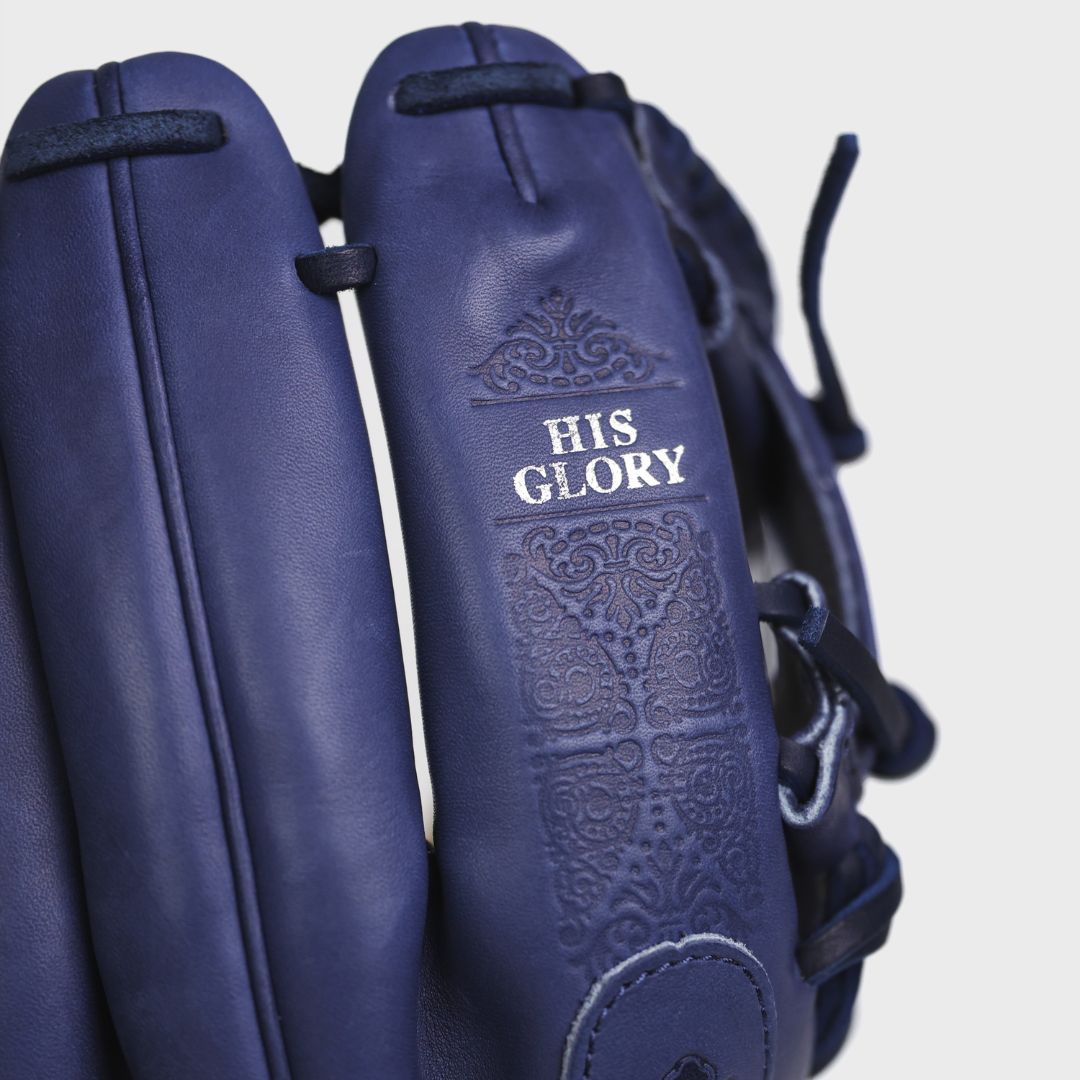 bible glove: navy binding