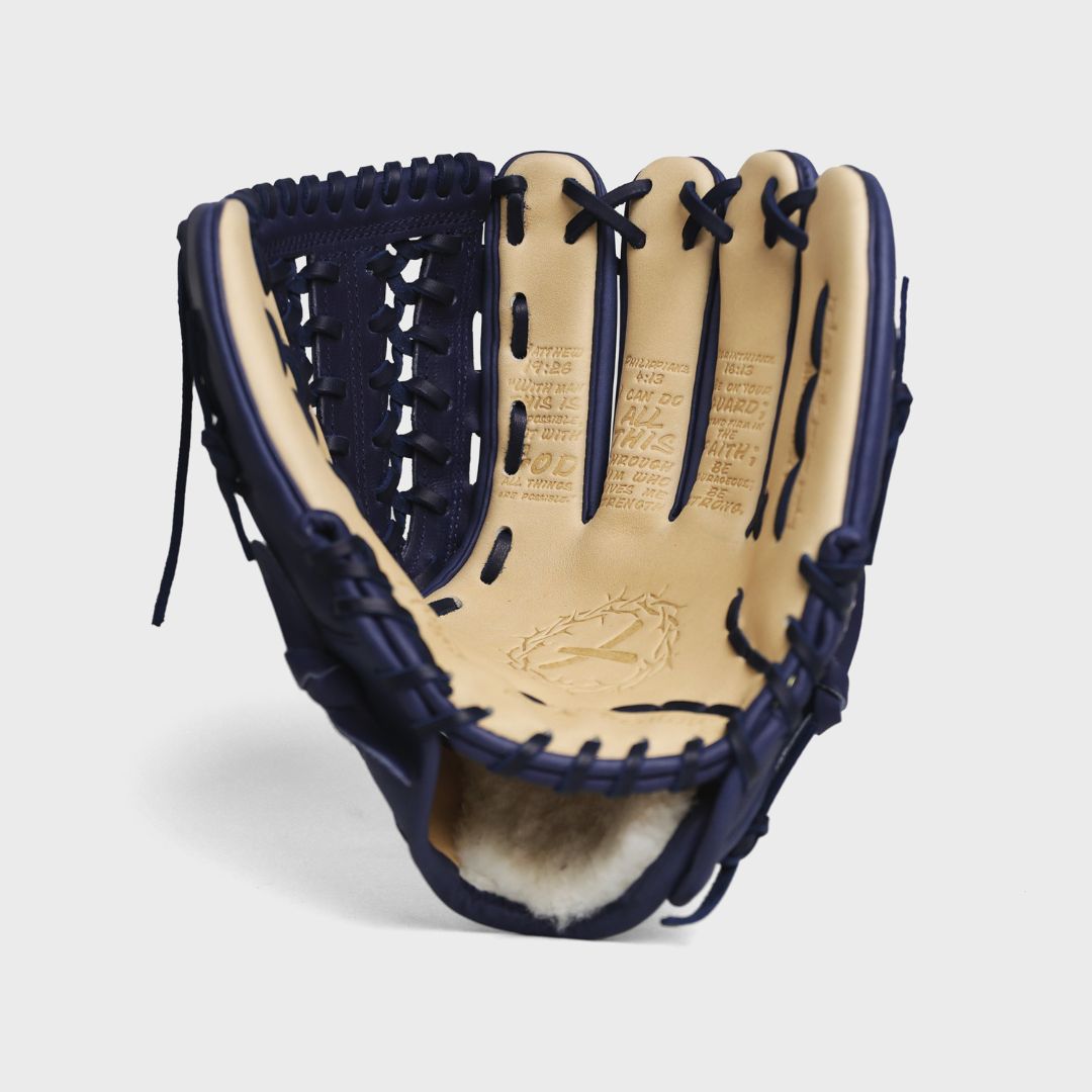 bible glove: navy binding