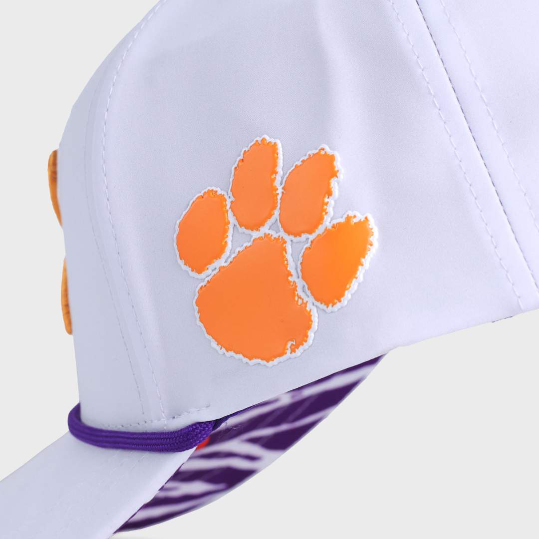 Casquette Clemson Tigers – Blanc/orange/bleu – Brodée – Taille Unique – Occasion