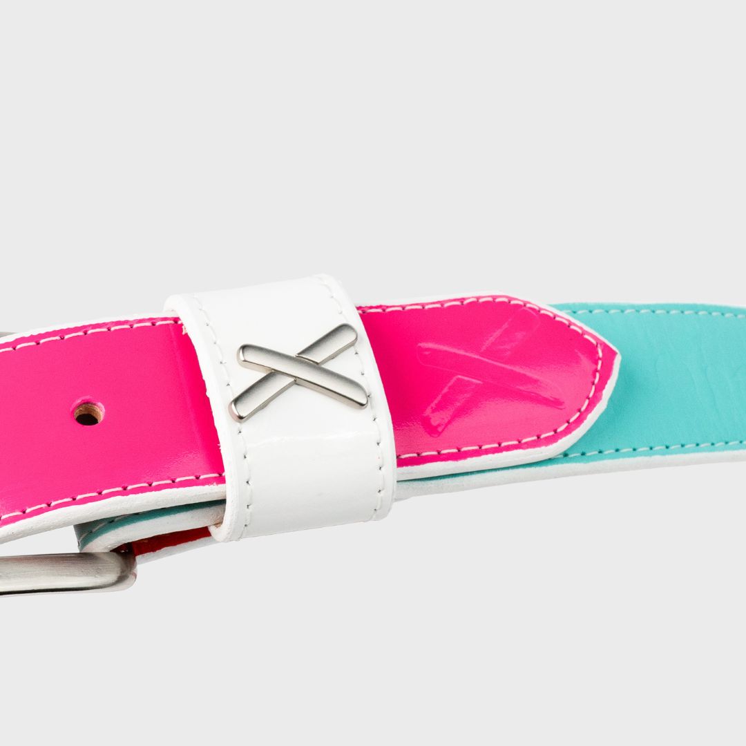 miami ice handmade leather belt