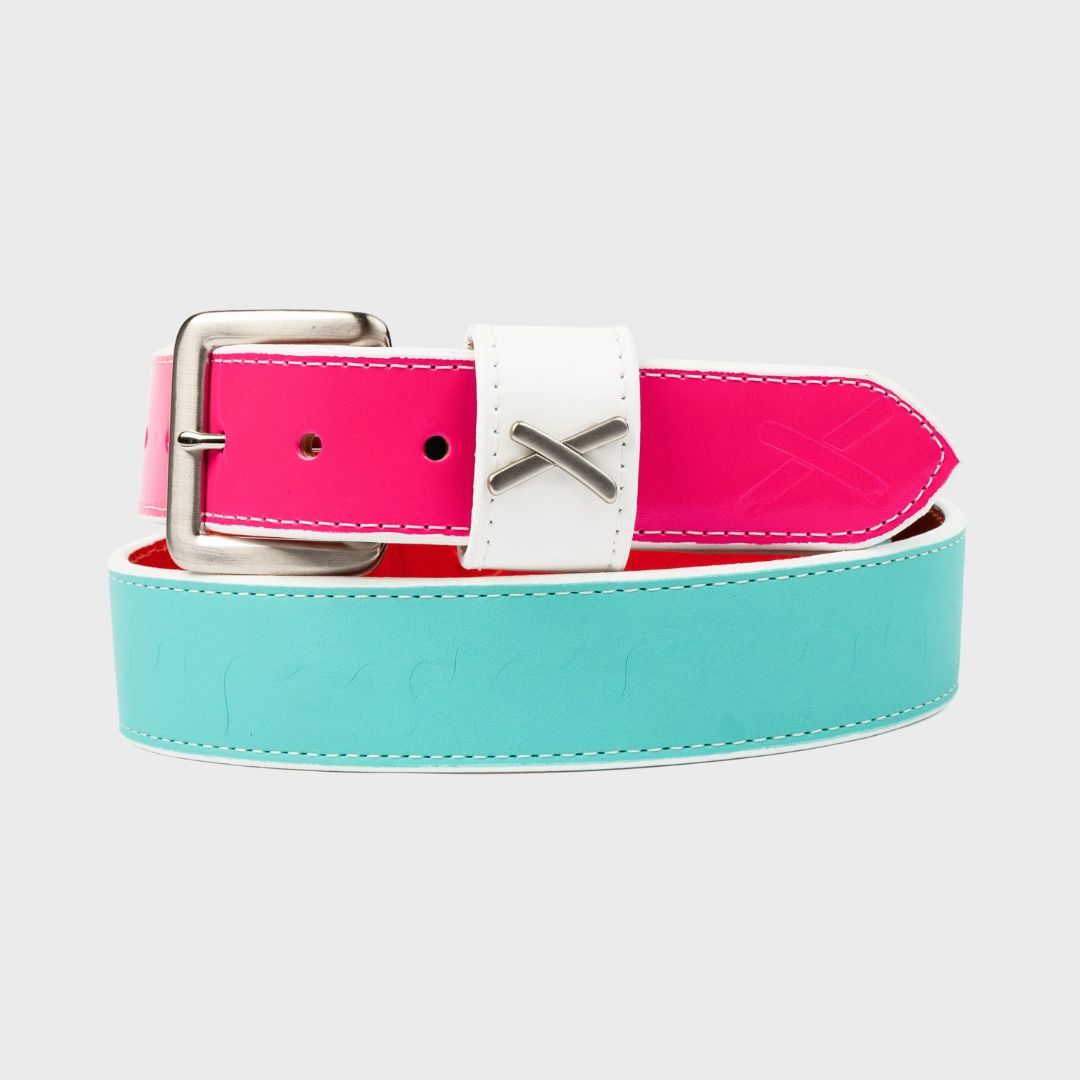 miami ice handmade leather belt