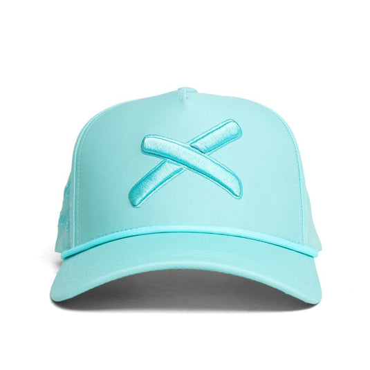 front facing view of the all mint colored hat