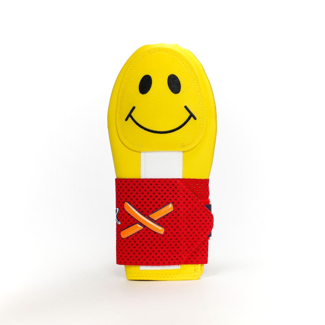 smiley sliding mitt | woosox milb collab