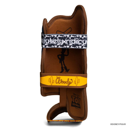 woody | toy story x absolutely ridiculous drip model leg guard