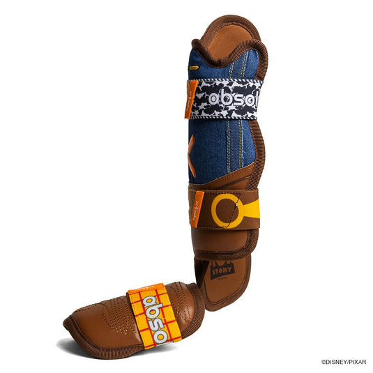 woody | toy story x absolutely ridiculous drip model leg guard